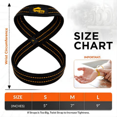 SP-27 Figure 8 Lifting Straps – Heavy‑Duty Grip Support for Deadlifts, Strongman, and Heavy Pulls