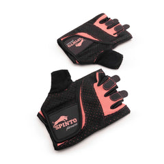 Spinto women’s weight lifting gloves – black and pink design