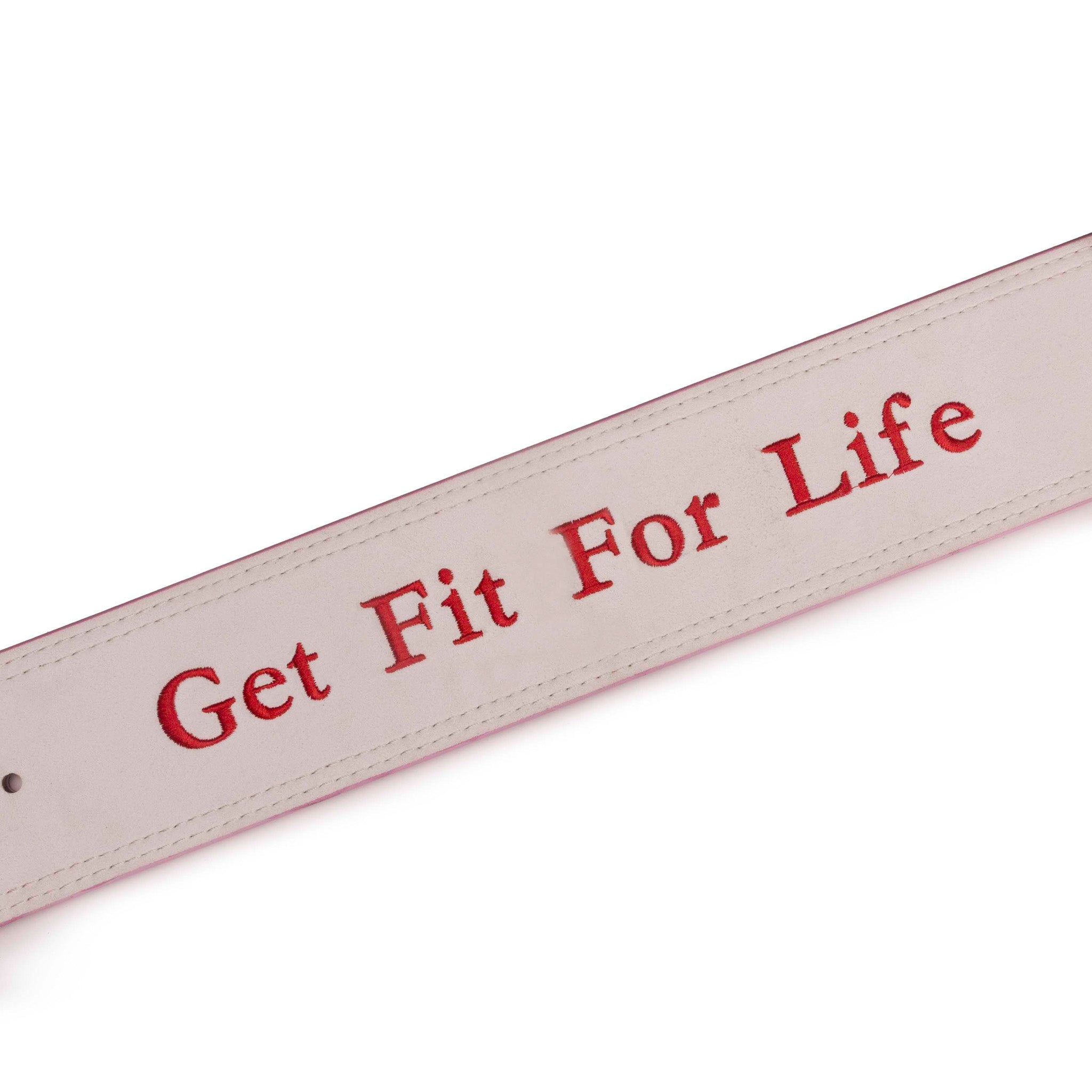 SPINTO 13mm leather lever belt in pink with gold lever